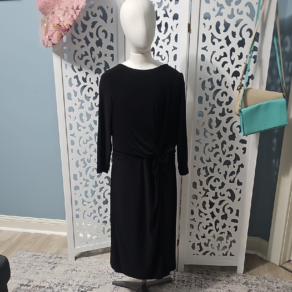 Ralph Lauren Elegant Black Long Sleeve Dress